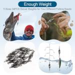 34-Piece Fishing Weights and Swivel Kit