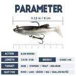 VMSIXVM Soft Swimbaits for Bass and Trout