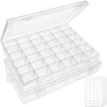 OUTUXED 2 Pack Clear Plastic Tackle Box