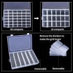 OUTUXED 2 Pack Clear Plastic Tackle Box