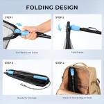 Calamus Foldable Triangle Fishing Net with Grip Handle