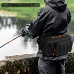 Chardime Black Fishing Fanny Pack with Space