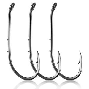 Dr.Fish 100 Pack Offset Bait Holder Hooks