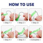 UCEC EWG Offset Worm Hooks - 100pcs Variety