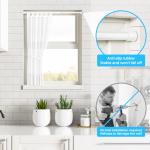 AIZESI 2PCS White Tension Rod 16.5 to 28 Inch, Adjustable Spring Curtain Rod No Drilling, Spring Tension Rods for Window DIY Projects Cupboard Wardrobe Small Curtain Rods Short Tension Rod