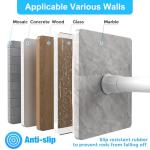 AIZESI 2PCS White Tension Rod 16.5 to 28 Inch, Adjustable Spring Curtain Rod No Drilling, Spring Tension Rods for Window DIY Projects Cupboard Wardrobe Small Curtain Rods Short Tension Rod