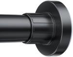 Ausemku Shower Curtain Rod 32-80 Inch Adjustable - 1 Inch Diameter Heavy Duty No drill Spring Tension Shower Rod, Non-Slip Rustproof Telescopic Rod for Bathroom, Black