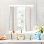 White Tension Curtain Rod for Windows 28 to 48 inch Adjustable Expandable Pressure Spring Curtain Rod No Drilling Curtain Rod for Bedroom Doorway Closet Door