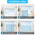 AIZESI 2PCS White Tension Rod 16.5 to 28 Inch, Adjustable Spring Curtain Rod No Drilling, Spring Tension Rods for Window DIY Projects Cupboard Wardrobe Small Curtain Rods Short Tension Rod