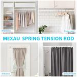 White Tension Curtain Rod for Windows 28 to 48 inch Adjustable Expandable Pressure Spring Curtain Rod No Drilling Curtain Rod for Bedroom Doorway Closet Door