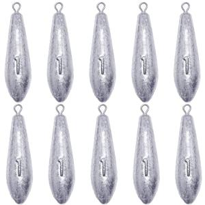 Drop Shot Fishing Weights Sinkers Teardrop Weights Bass Fishing Sinkers for Freshwater Saltwater Fishing Gear 1oz to 8oz