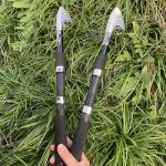 Fishing Pole Combo, 6.9ft 2Pcs Telescopic Rods Set, Collapsible Carbon Fiber Fishing Rods, 2PCS Spinning Reel Set with Carrier Bag Freshwater Fishing Rod and Reel Combos Kits(Blue and Purple)