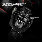 Piscifun Carbon X Spinning Reels, Light to 5.7oz, 5.2:1 Low Speed Gear Ratio, Carbon Frame and Rotor, 10+1 Shielded BB, Smooth Powerful Freshwater Spinning Fishing Reel, 1000 Series