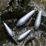 Drop Shot Fishing Weights Sinkers Teardrop Weights Bass Fishing Sinkers for Freshwater Saltwater Fishing Gear 1oz to 8oz