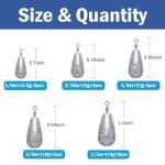Fishing Weights Sinkers Kit 25pcs Bass Casting Weights Drop Shot Weights with Swivel for Freshwater Saltwater Catfish Weights
