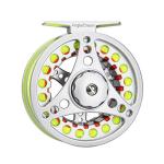ANGLER DREAM pre-Loaded (1/2WT 3/4WT 5/6WT 7/8WT) Fly Reel with Line Combo Aluminum Alloy Large Arbor Fly Fishing Reels Weight Forward Fly Line with Braided Backing Tapered Leader