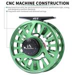 Maxcatch Fly Fishing Reel with CNC-machined Aluminum Body Avid Series Best Value - 1/3, 3/4, 5/6, 7/8, 9/10 Weights(Black, Green, Blue) (Green, 5/6 wt)