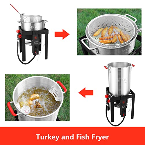 FEASTO 4-in-1 Outdoor Propane Fryer Set