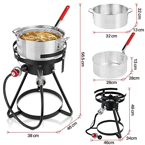 Lafati Outdoor Fish Fryer with 10-Quart Pot
