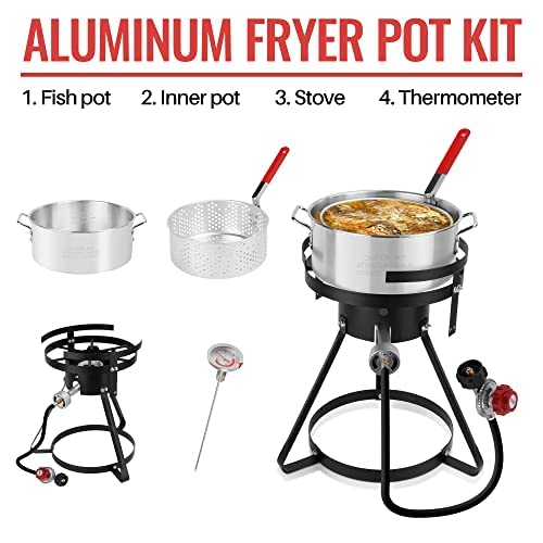 Lafati Outdoor Fish Fryer with 10-Quart Pot