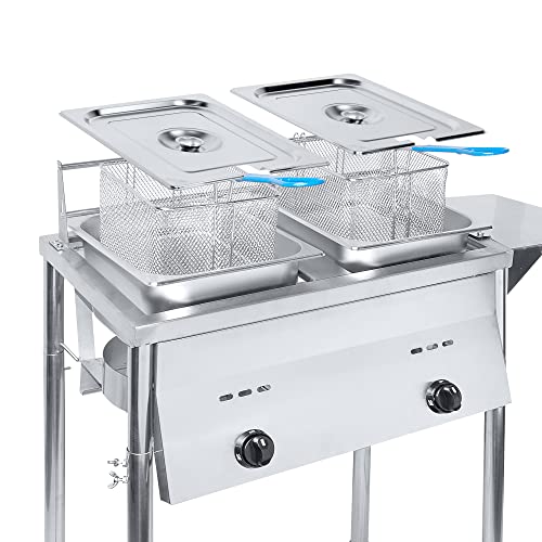 KEEKR Dual Tank Propane Outdoor Deep Fryer