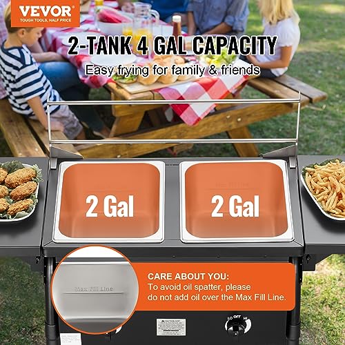 VEVOR Outdoor Propane Double Burner Fryer