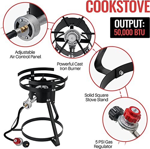 Lafati Outdoor Fish Fryer with 10-Quart Pot