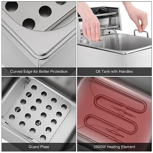 ROVSUN 11.4QT Electric Deep Fryer with Timer