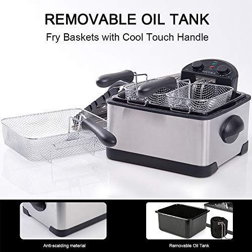 Secura Triple Basket Electric Air Fryer, 4.2L