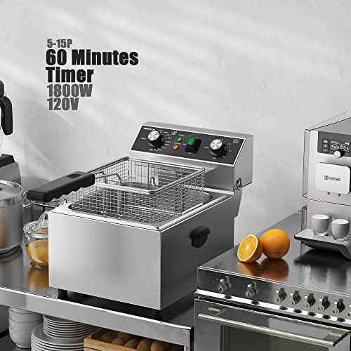 TOPKITCH 10L Stainless Steel Electric Deep Fryer