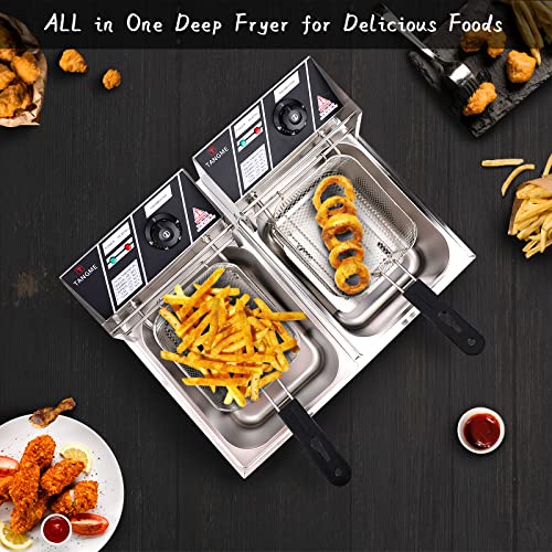 3400W Electric Deep Fryer with Dual Baskets