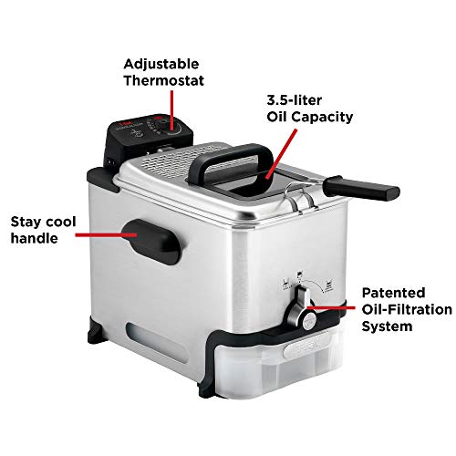T-Fal 4L Stainless Steel Professional Air Fryer