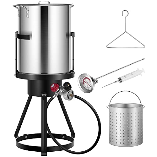 VIVOHOME 30 Qt Turkey Fryer with Propane Burner