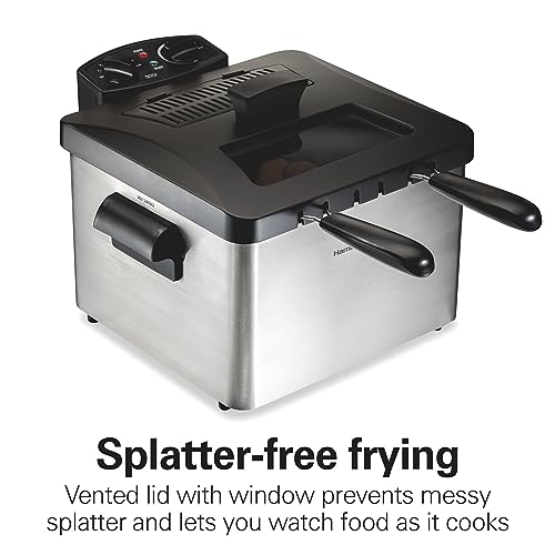 Hamilton Beach Double Deep Fryer - Silver