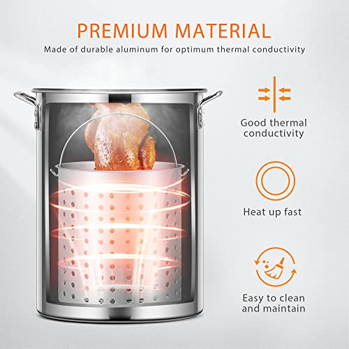 VIVOHOME 30 Qt Turkey Fryer with Propane Burner