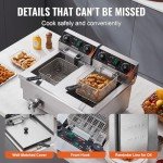 VEVOR 12L Commercial Electric Deep Fryer 6000W
