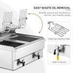 ROVSUN Dual Tank Electric Deep Fryer 24.9QT