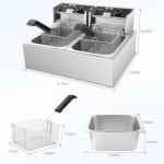 3400W Electric Deep Fryer with Dual Baskets