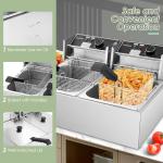 3400W Electric Deep Fryer with Dual Baskets