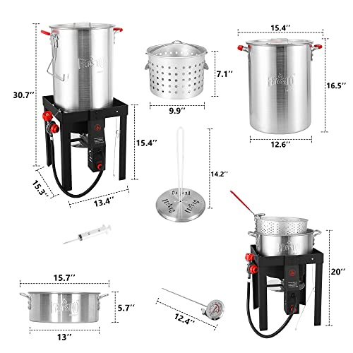 FEASTO 4-in-1 Outdoor Propane Fryer Set