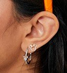 Minnie Mouse Sterling Silver Silhouette Stud Earrings