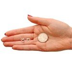 Minnie Mouse Sterling Silver Silhouette Stud Earrings