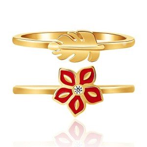 Disney Moana Women's Stackable Ring Set - Size 7
