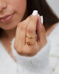 Disney Moana Women's Stackable Ring Set - Size 7