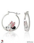 Minnie Mouse Hoop Earrings with Crystal Accent