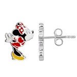 Mickey & Minnie Kiss Sterling Silver Stud Earrings