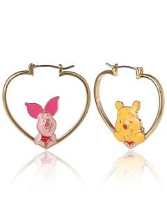 Winnie the Pooh & Piglet Mismatched Hoop Earrings