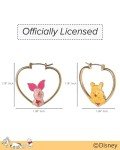 Winnie the Pooh & Piglet Mismatched Hoop Earrings