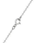 Mickey and Minnie Heart Pendant Necklace in Silver
