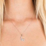 Mickey and Minnie Moon Pendant Necklace 18
